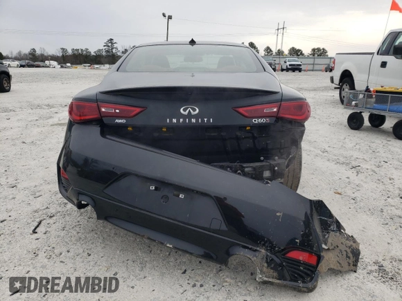 2022 Infiniti Q60 Red Sport 400 with VIN JN1FV7LL8NM680324, listed as a Copart auction lot 41792955 with 36,089 mi miles and Salvage title. Bid and sale history available at DreamBid. Image 6.