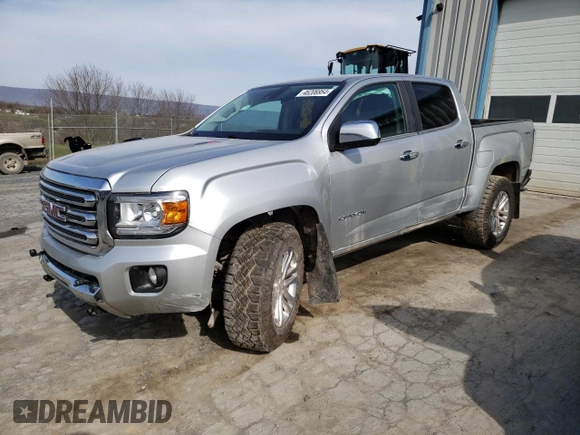 2017 GMC Canyon 4WD SLT with VIN 1GTP6DE13H1176973, listed as a Copart auction lot 46206954 with 99,050 mi miles and Salvage Title. Bid and sale history available at carsss.com. Image 1.