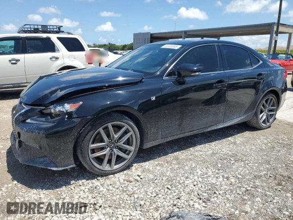 2015 Lexus IS 350 with VIN JTHBE1D25F5016197, listed as a Copart auction lot 55535365 with 56,987 mi miles and Salvage title. Bid and sale history available at DreamBid. Image 1.