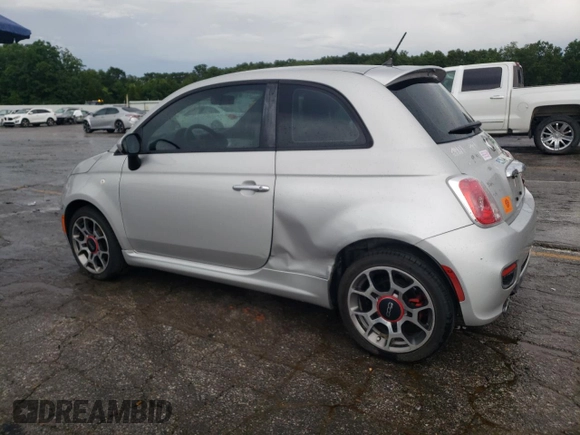 2013 FIAT 500 Sport with VIN 3C3CFFBR5DT709384, listed as a Copart auction lot 62502455 with 86,136 mi miles and Salvage title. Bid and sale history available at DreamBid. Image 2.