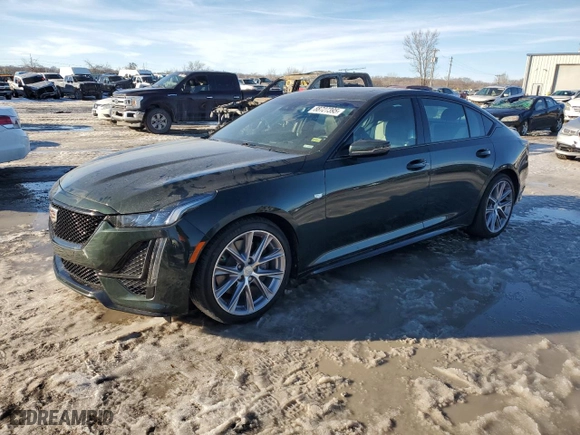 2021 Cadillac CT5 Sport with VIN 1G6DP5RK8M0101598, listed as a Copart auction lot 88727395 with 54,020 mi miles and Salvage Title. Bid and sale history available at carsss.com. Image 1.