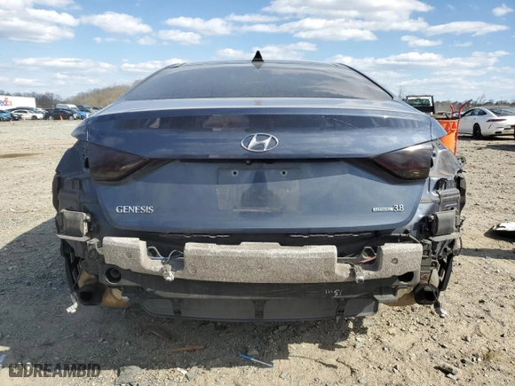 2015 Hyundai Genesis 3.8L with VIN KMHGN4JE7FU049937, listed as a Copart auction lot 50612825 with 79,720 mi miles and Salvage Title. Bid and sale history available at carsss.com. Image 6.
