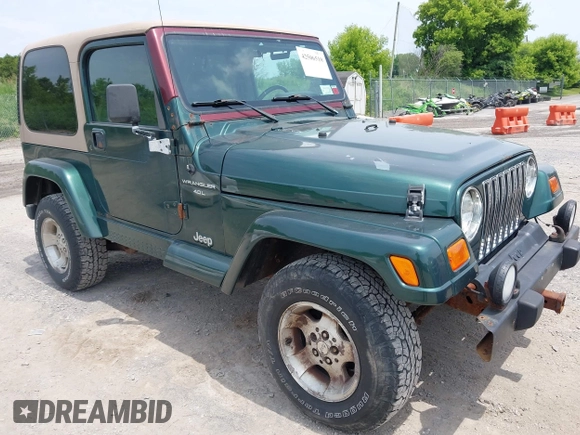 1999 Jeep Wrangler Sahara z VIN 1J4FY49S7XP442719, wystawiony jako IAAI lot #42506510 z przebiegiem 188 175 mil mil oraz . Historia ofert i sprzedaży dostępna na DreamBid. Obrazek 1.
