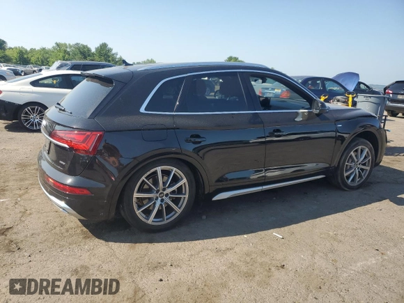 2021 Audi Q5 Premium Plus with VIN WA1E2AFY4M2043666, listed as a Copart auction lot 62084685 with 49,000 mi miles and Salvage title. Bid and sale history available at DreamBid. Image 3.