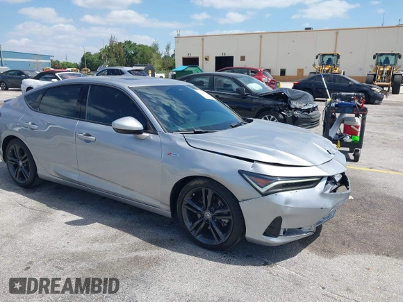 2023 Acura Integra w/A-Spec Package with VIN 19UDE4H39PA009519, listed as a IAAI auction lot 42168571 with 14,661 mi miles and . Bid and sale history available at DreamBid. Image 1.