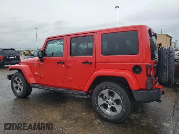 2017 Jeep Wrangler Unlimited Sahara with VIN 1C4BJWEG6HL552529, listed as a Copart auction lot 56688935 with Not provided miles and Salvage title. Bid and sale history available at DreamBid. Image 2.