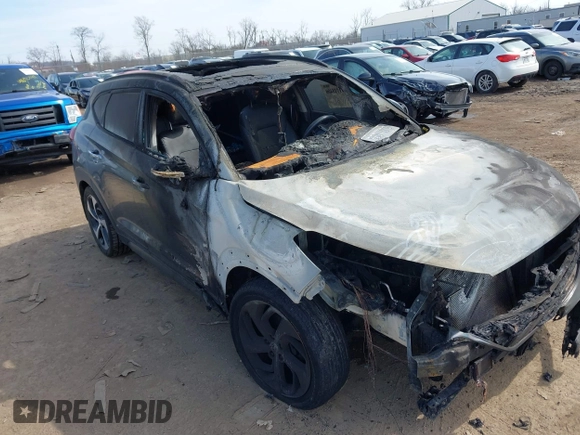 2016 Hyundai Tucson Limited with VIN KM8J33A22GU084298, listed as a IAAI auction lot 41718400 with Not Provided miles. Bid and sale history available at carsss.com. Image 6.