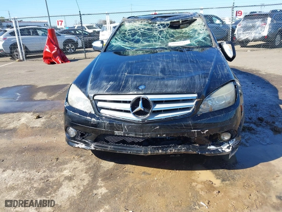 2009 Mercedes-Benz C-Class 3.0L Sport with VIN WDDGF54X29R073645, listed as a IAAI auction lot 41668825 with 143,051 mi miles. Bid and sale history available at carsss.com. Image 6.