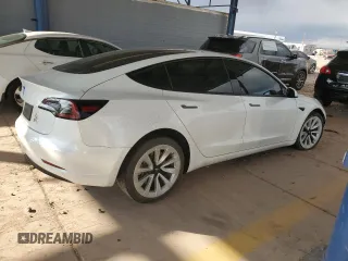 2022 Tesla Model 3 Long Range with VIN 5YJ3E1EB7NF296285, listed as a Copart auction lot 43058565 with 70,946 mi miles and Salvage Title. Bid and sale history available at carsss.com. Image 3.