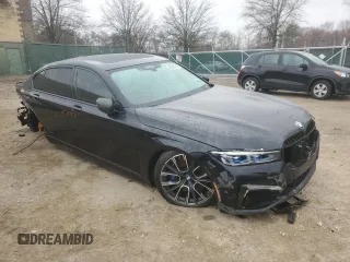 2020 BMW 7 Series 750i xDrive with VIN WBA7U2C08LCD52255, listed as a Copart auction lot 48948745 with 71,030 mi miles and Salvage Title. Bid and sale history available at carsss.com. Image 4.