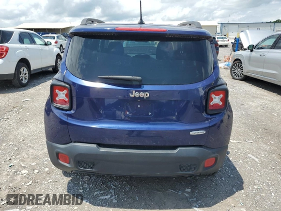 2017 Jeep Renegade Latitude with VIN ZACCJABB7HPE45338, listed as a Copart auction lot 56951665 with 168,286 mi miles and Salvage title. Bid and sale history available at DreamBid. Image 6.