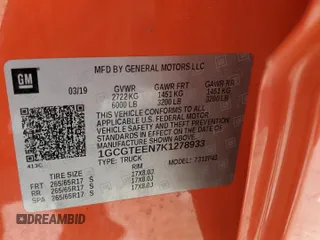 2019 Chevrolet Colorado 4WD ZR2 z VIN 1GCGTEEN7K1278933, wystawiony jako Copart lot #52209085 z przebiegiem 84 671 mil mil oraz Szkoda całkowita • Salvage title. Historia ofert i sprzedaży dostępna na DreamBid. Obrazek 12.