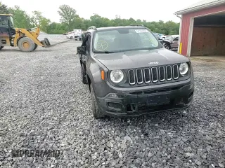 2017 Jeep Renegade Sport with VIN ZACCJBAB9HPF67335, listed as a Copart auction lot 57767265 with 95,431 mi miles and Salvage title. Bid and sale history available at DreamBid. Image 14.