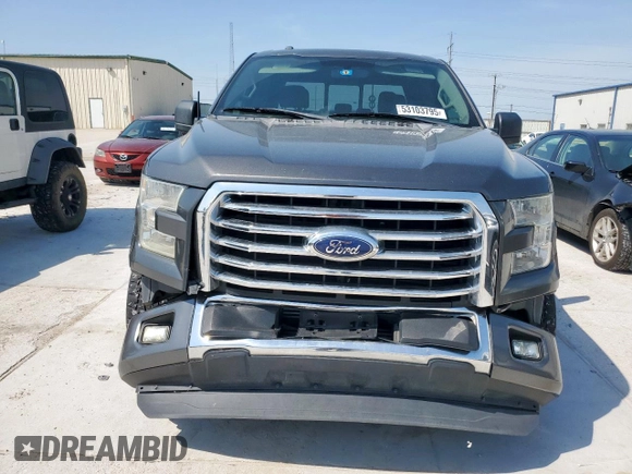 2015 Ford F-150 XL with VIN 1FTEW1CG3FKE36292, listed as a Copart auction lot 53103795 with 150,536 mi miles and Salvage Title. Bid and sale history available at carsss.com. Image 5.