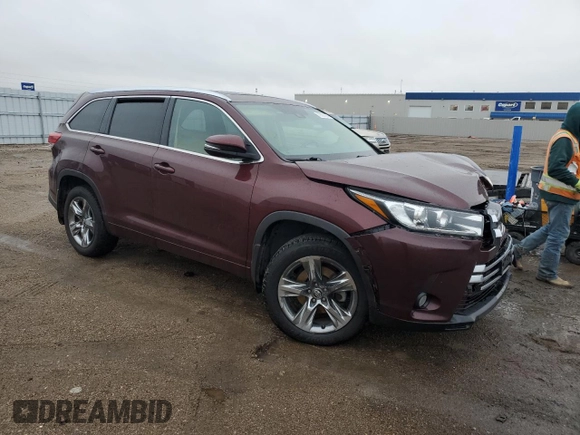 2018 Toyota Highlander Limited z VIN 5TDDZRFH4JS875072, wystawiony jako Copart lot #79820904 z przebiegiem Nie podano mil oraz Szkoda całkowita • Salvage title. Historia ofert i sprzedaży dostępna na DreamBid. Obrazek 4.