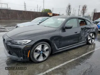 2023 BMW i4 eDrive35 with VIN WBY43AW02PFP54240, listed as a Copart auction lot 44254985 with 16,545 mi miles and Salvage Title. Bid and sale history available at carsss.com. Image 1.