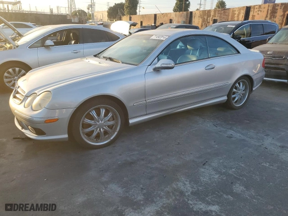 2003 Mercedes-Benz CLK-Class 5.0L with VIN WDBTJ75J83F052769, listed as a Copart auction lot 77492314 with 118,508 mi miles and Clean Title. Bid and sale history available at carsss.com. Image 1.