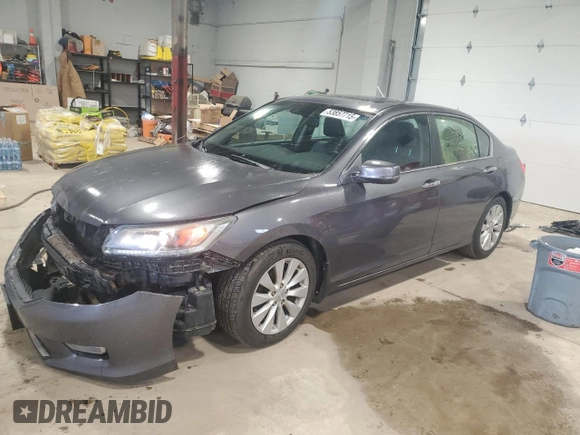 2013 Honda Accord Sdn EX-L with VIN 1HGCR2F84DA804623, listed as a Copart auction lot 53857715 with 291,696 mi miles and Salvage Title. Bid and sale history available at carsss.com. Image 1.