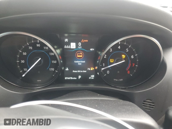2020 Jaguar F-Pace 30t Prestige with VIN SADCK2GX5LA637538, listed as a Copart auction lot 47886115 with 74,478 mi miles and Salvage Title. Bid and sale history available at DreamBid. Image 9.