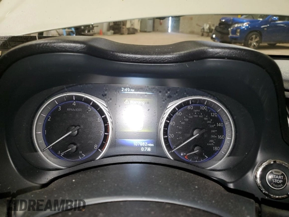 2017 Infiniti Q50 Premium with VIN JN1CV7AR2HM681323, listed as a Copart auction lot 45665735 with 107,082 mi miles and Salvage Title. Bid and sale history available at carsss.com. Image 9.