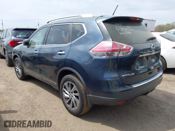 2015 Nissan Rogue SL with VIN 5N1AT2MV5FC780108, listed as a IAAI auction lot 42010716 with 79,575 mi miles. Bid and sale history available at carsss.com. Image 3.