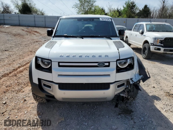 2021 Land Rover Defender S with VIN SALEJ7RX8M2039045, listed as a Copart auction lot 50757545 with 35,904 mi miles and Salvage title. Bid and sale history available at DreamBid. Image 5.