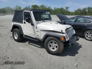 2005 Jeep Wrangler X with VIN 1J4FA39S75P332586, listed as a Copart auction lot 53334725 with 96,728 mi miles and Salvage title. Bid and sale history available at DreamBid. Image 4.