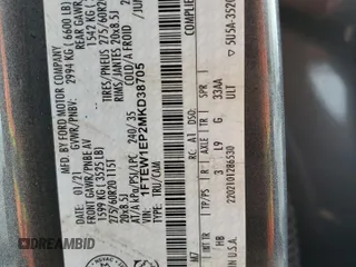 2021 Ford F-150 XL with VIN 1FTEW1EP2MKD38705, listed as a Copart auction lot 46285945 with 76,715 mi miles and Salvage Title. Bid and sale history available at carsss.com. Image 13.