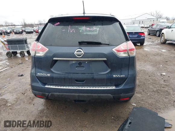 2016 Nissan Rogue SV with VIN KNMAT2MVXGP639517, listed as a IAAI auction lot 41083380 with 92,510 mi miles and . Bid and sale history available at carsss.com. Image 16.