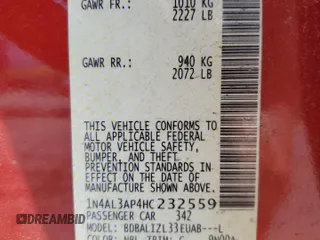 2017 Nissan Altima SV z VIN 1N4AL3AP4HC232559, wystawiony jako Copart lot #59254585 z przebiegiem 45 407 mil mil oraz Szkoda całkowita • Salvage title. Historia ofert i sprzedaży dostępna na DreamBid. Obrazek 12.
