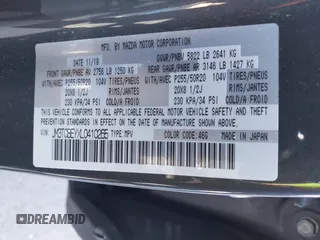 2020 Mazda CX-9 Signature with VIN JM3TCBEYXL0410265, listed as a IAAI auction lot 41226109 with Not Provided miles and . Bid and sale history available at carsss.com. Image 9.