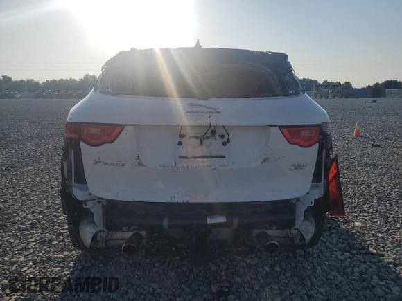 2017 Jaguar F-Pace 35t Prestige with VIN SADCK2BV6HA092480, listed as a Copart auction lot 53429615 with 54,285 mi miles and Salvage Title. Bid and sale history available at DreamBid. Image 6.
