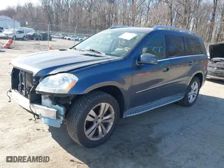2011 Mercedes-Benz GL-Class GL 450 with VIN 4JGBF7BE3BA682308, listed as a IAAI auction lot 41729779 with 129,771 mi miles. Bid and sale history available at carsss.com. Image 2.