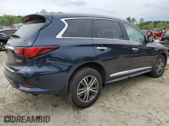 2018 Infiniti QX60 with VIN 5N1DL0MM2JC514305, listed as a Copart auction lot 52898375 with 87,131 mi miles and Salvage Title. Bid and sale history available at DreamBid. Image 3.