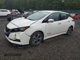 2019 Nissan LEAF SL Plus z VIN 1N4BZ1CP0KC310766, wystawiony jako Copart lot #60190255 z przebiegiem 100 929 mil mil oraz Szkoda całkowita • Salvage title. Historia ofert i sprzedaży dostępna na DreamBid. Obrazek 1.