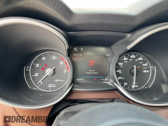 2019 Alfa Romeo Stelvio Ti Sport z VIN ZASPAKBN4K7C50293, wystawiony jako Copart lot #43664025 z przebiegiem 49 382 mil mil oraz Nie do naprawy • Non repairable. Historia ofert i sprzedaży dostępna na DreamBid. Obrazek 9.