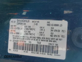 2003 Dodge 2500 ST with VIN 3D7KA28C13G785344, listed as a IAAI auction lot 41460710 with Not Provided miles. Bid and sale history available at carsss.com. Image 9.