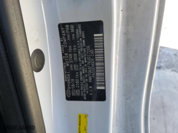 2019 Hyundai Veloster 2.0 with VIN KMHTG6AF7KU017206, listed as a Copart auction lot 48243135 with 104,697 mi miles and Salvage Title. Bid and sale history available at carsss.com. Image 14.
