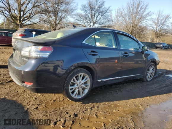 2010 Lexus HS 250h with VIN JTHBB1BA6A2020658, listed as a Copart auction lot 89001325 with 164,075 mi miles and Salvage Title. Bid and sale history available at DreamBid. Image 3.