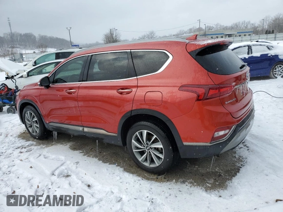 2019 Hyundai Santa Fe Limited with VIN 5NMS5CADXKH066099, listed as a Copart auction lot 43580965 with 80,414 mi miles and Salvage Title. Bid and sale history available at carsss.com. Image 2.