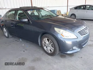 2011 Infiniti G25 Journey with VIN JN1DV6AP7BM602734, listed as a IAAI auction lot 42001079 with Not Provided miles. Bid and sale history available at carsss.com. Image 1.