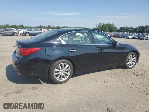 2015 Infiniti Q50 Premium with VIN JN1BV7AR7FM407060, listed as a Copart auction lot 63503495 with 81,897 mi miles and Clean title. Bid and sale history available at DreamBid. Image 3.
