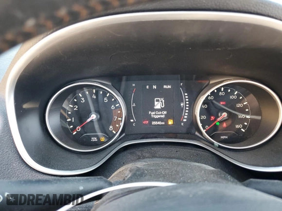 2020 Jeep Compass Latitude with VIN 3C4NJDBB0LT164557, listed as a Copart auction lot 49417785 with 25,540 mi miles and Salvage Title. Bid and sale history available at carsss.com. Image 9.