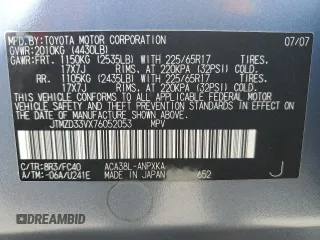 2007 Toyota RAV4 with VIN JTMZD33VX76052053, listed as a Copart auction lot 52215005 with 134,954 mi miles and Salvage Title. Bid and sale history available at carsss.com. Image 14.