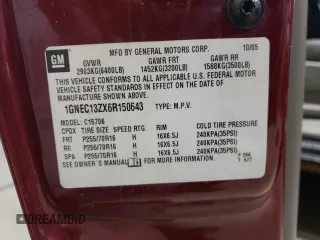 2006 Chevrolet Tahoe Z71 z VIN 1GNEC13ZX6R150643, wystawiony jako Copart lot #80256264 z przebiegiem Nie podano mil oraz Czysty tytuł • Clean title. Historia ofert i sprzedaży dostępna na DreamBid. Obrazek 13.