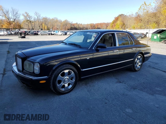 2001 Bentley Arnage with VIN SCBLC31E21CX05644, listed as a Copart auction lot 77706154 with 57,446 mi miles and Clean Title. Bid and sale history available at DreamBid. Image 1.