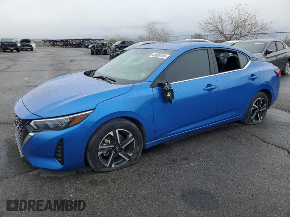 2024 Nissan Sentra SV with VIN 3N1AB8CV9RY220182, listed as a Copart auction lot 48985185 with 37,616 mi miles and Salvage Title. Bid and sale history available at DreamBid. Image 1.