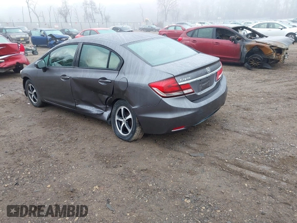 2015 Honda Civic Sedan SE with VIN 19XFB2F76FE087441, listed as a IAAI auction lot 42098328 with 26,478 mi miles. Bid and sale history available at carsss.com. Image 3.