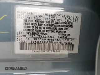 2024 Nissan Sentra SR with VIN 3N1AB8DV0RY336286, listed as a Copart auction lot 58402525 with 13,113 mi miles and Salvage title. Bid and sale history available at DreamBid. Image 13.