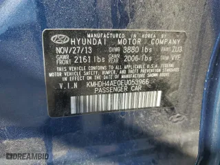 2014 Hyundai Elantra SE with VIN KMHDH4AE0EU053966, listed as a Copart auction lot 47982645 with 104,330 mi miles and Salvage Title. Bid and sale history available at carsss.com. Image 13.